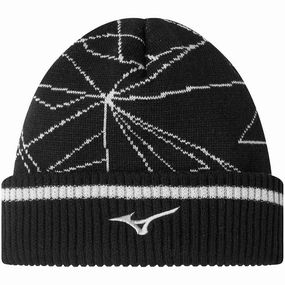 Layering Accessory Mizuno Breath Thermo Graphic Beanie Hat - Black