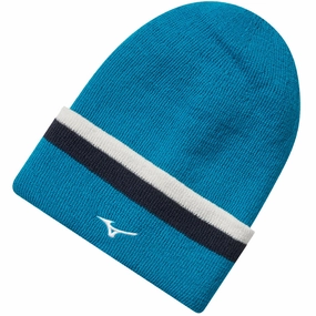 Sleek Style Mizuno Breath Thermo Knit Beanie - Deep Enamel Blue