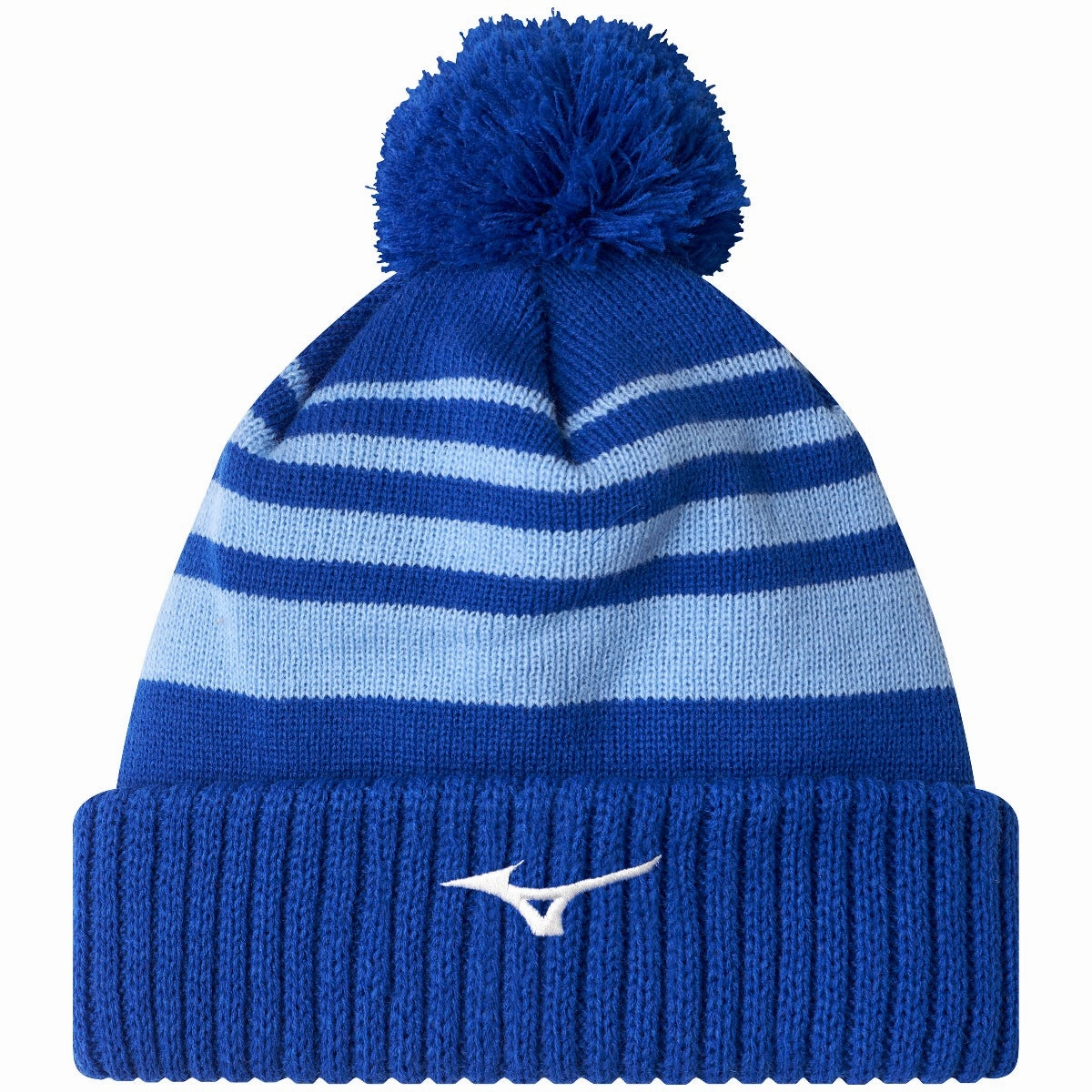 Short brim Nature Vibes Mizuno Breath Thermo Pom Beanie Hat - Blue