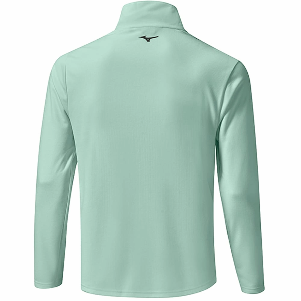 Mizuno Breath Thermo ST 1/4 Zip Pullover - Blue Green Seasonal Collection