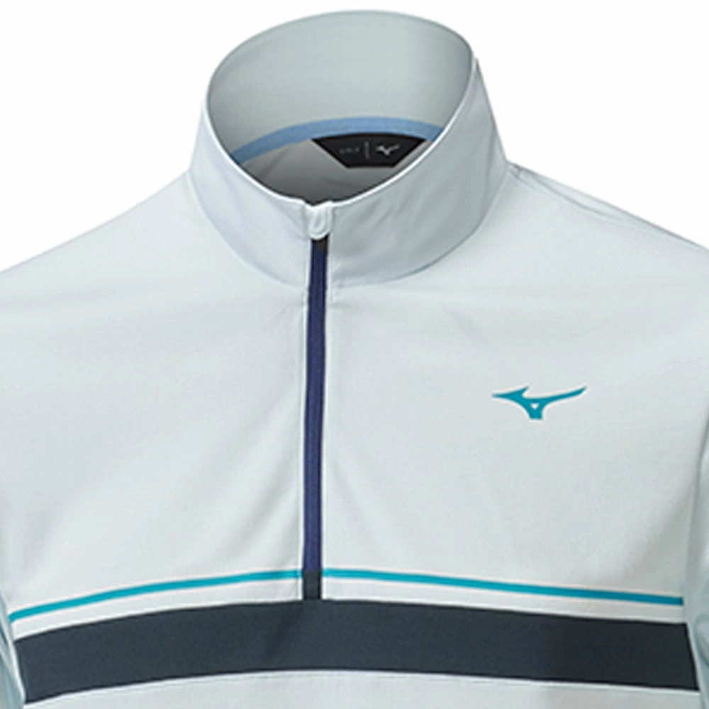 Mizuno Breath Thermo ST 1/4 Zip Pullover - Light Blue Urban Casual Mass produced