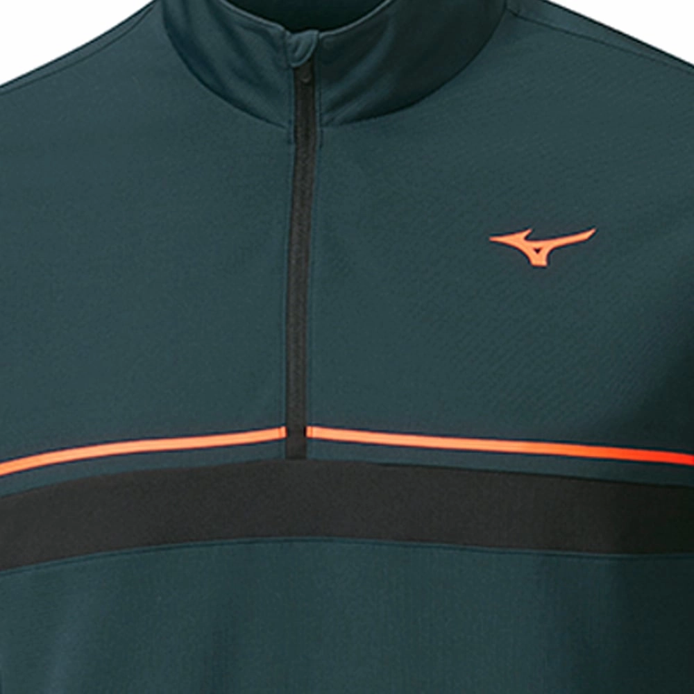product bright vibrancy product sock comfort Mizuno Breath Thermo ST 1/4 Zip Pullover - Navy