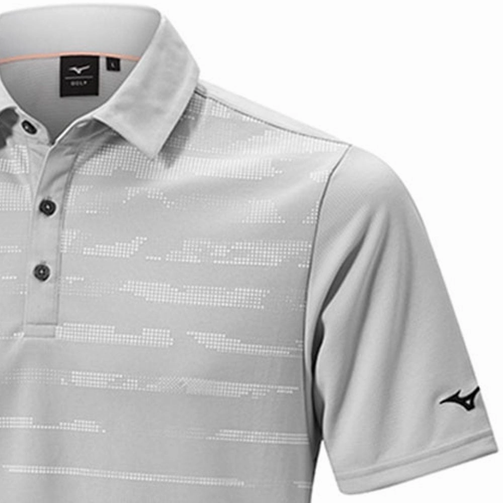 Mizuno Breath Thermo Winter Jacquard Polo Shirt - Grey Comfy Essentials suitable for all genders