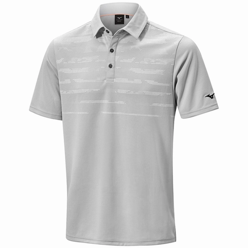 Mizuno Breath Thermo Winter Jacquard Polo Shirt - Grey Cool Vibes Casual Comfort