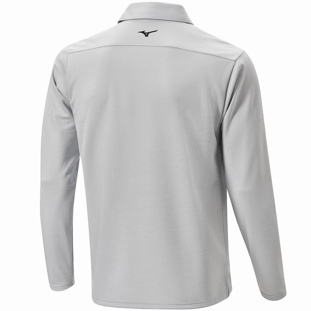 Thermal regulation Soft Design Mizuno Breath Thermo Winter Long Sleeve Polo Shirt - Grey