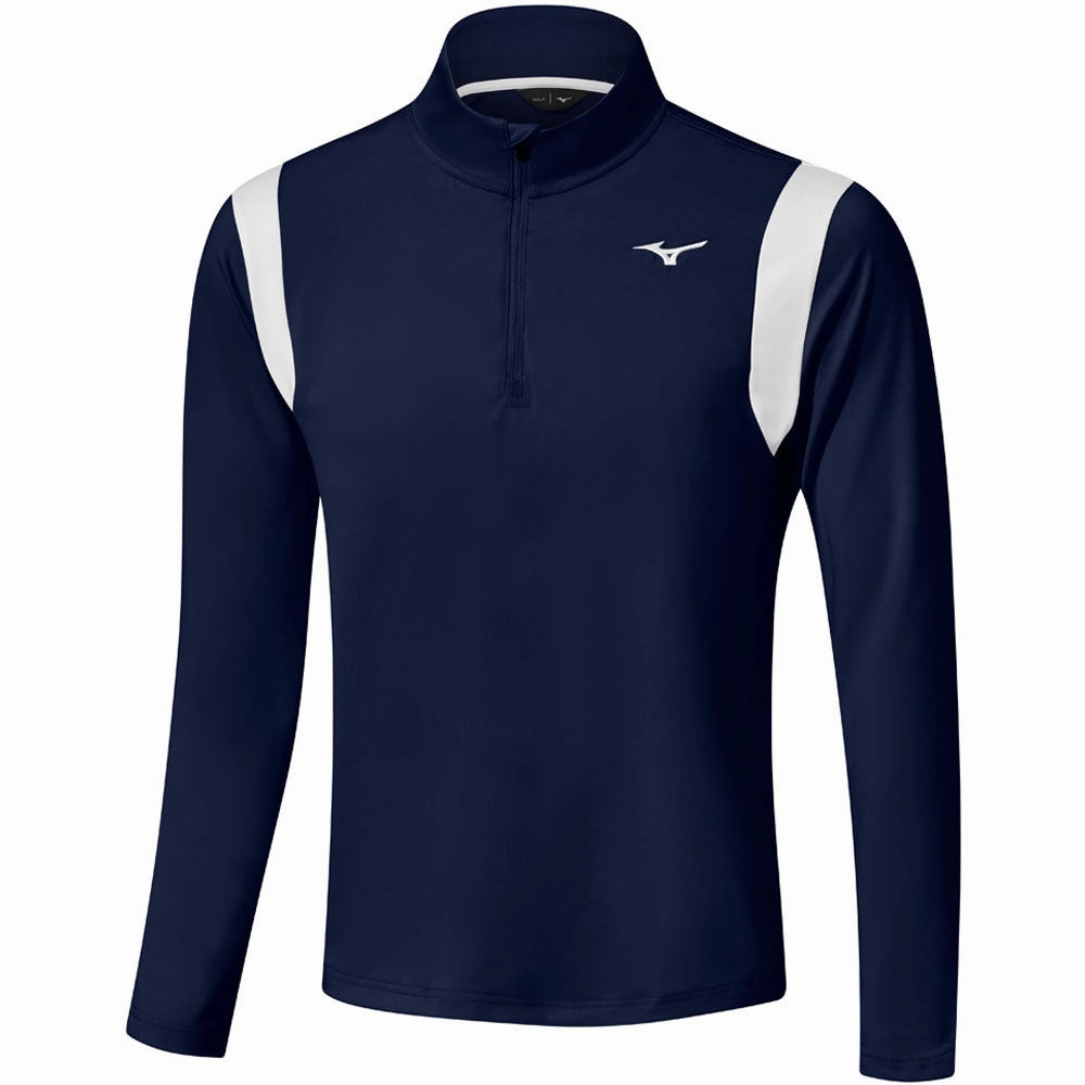 young people Unisex Comfort Mizuno Breeze Elite 1/4 Zip Sweater - Deep Navy