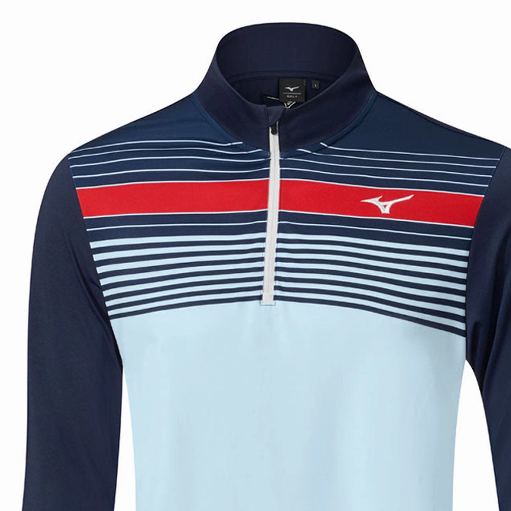 Mizuno Breeze Elite Stripe 1/4 Zip Pullover - Navy/Blue Comfortable Fashion formal party
