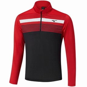 product ethical sourcing Weekend Layer Mizuno Breeze Elite Stripe 1/4 Zip Pullover - Red