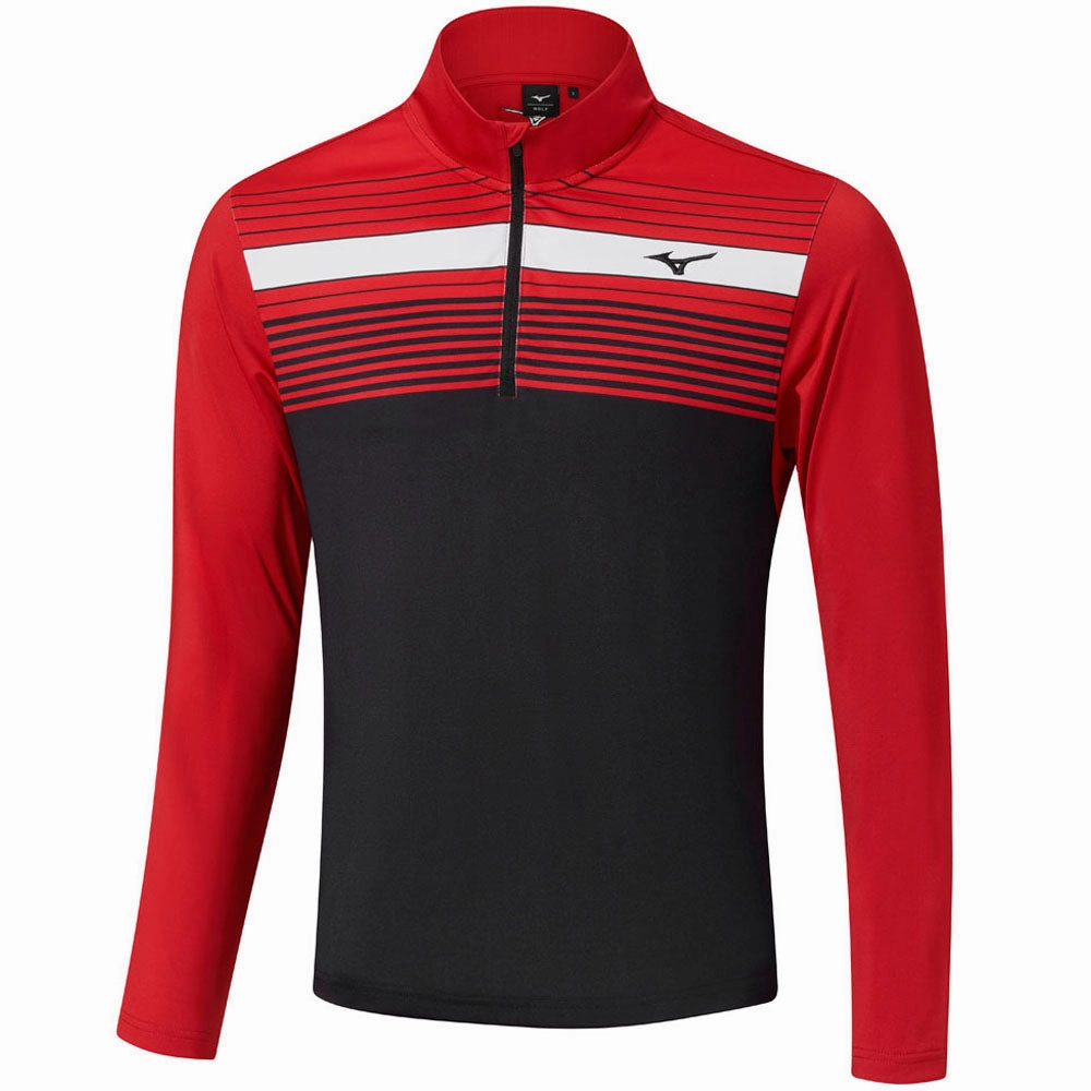 product ethical sourcing Weekend Layer Mizuno Breeze Elite Stripe 1/4 Zip Pullover - Red