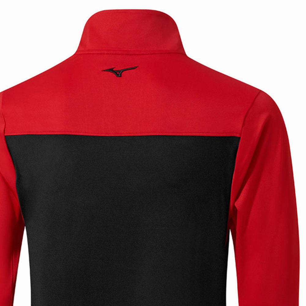 Mizuno Breeze Elite Stripe 1/4 Zip Pullover - Red Side Pockets Casual Layering