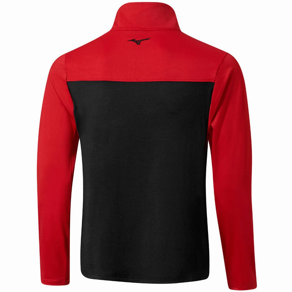 Mizuno Breeze Elite Stripe 1/4 Zip Pullover - Red Everyday Comfort
