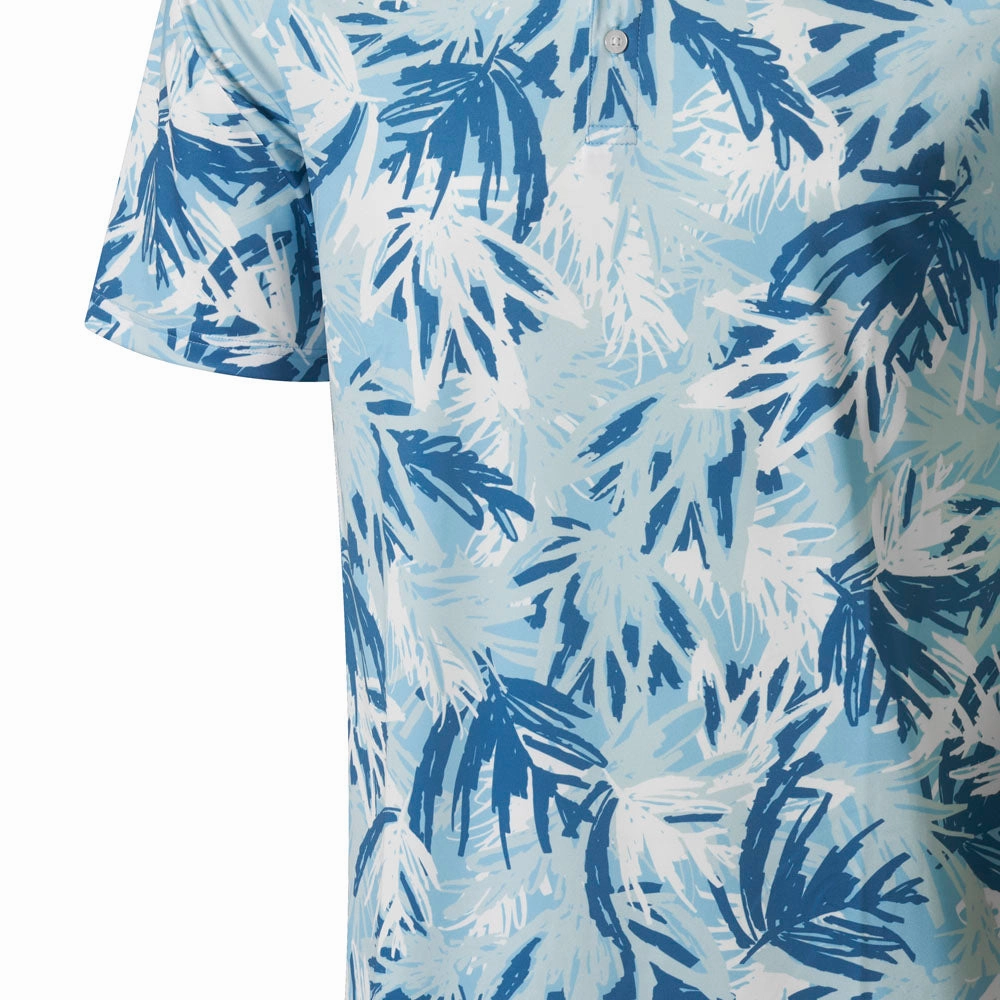 Mizuno Cali Cool Polo Shirt - Air Blue Ethically Sourced Cotton Perfect Layering