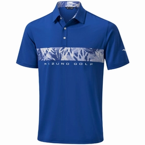 Mizuno Cali Stripe Polo Shirt - Blue Effortless Wear
