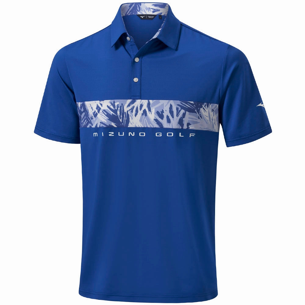 Mizuno Cali Stripe Polo Shirt - Blue Effortless Wear