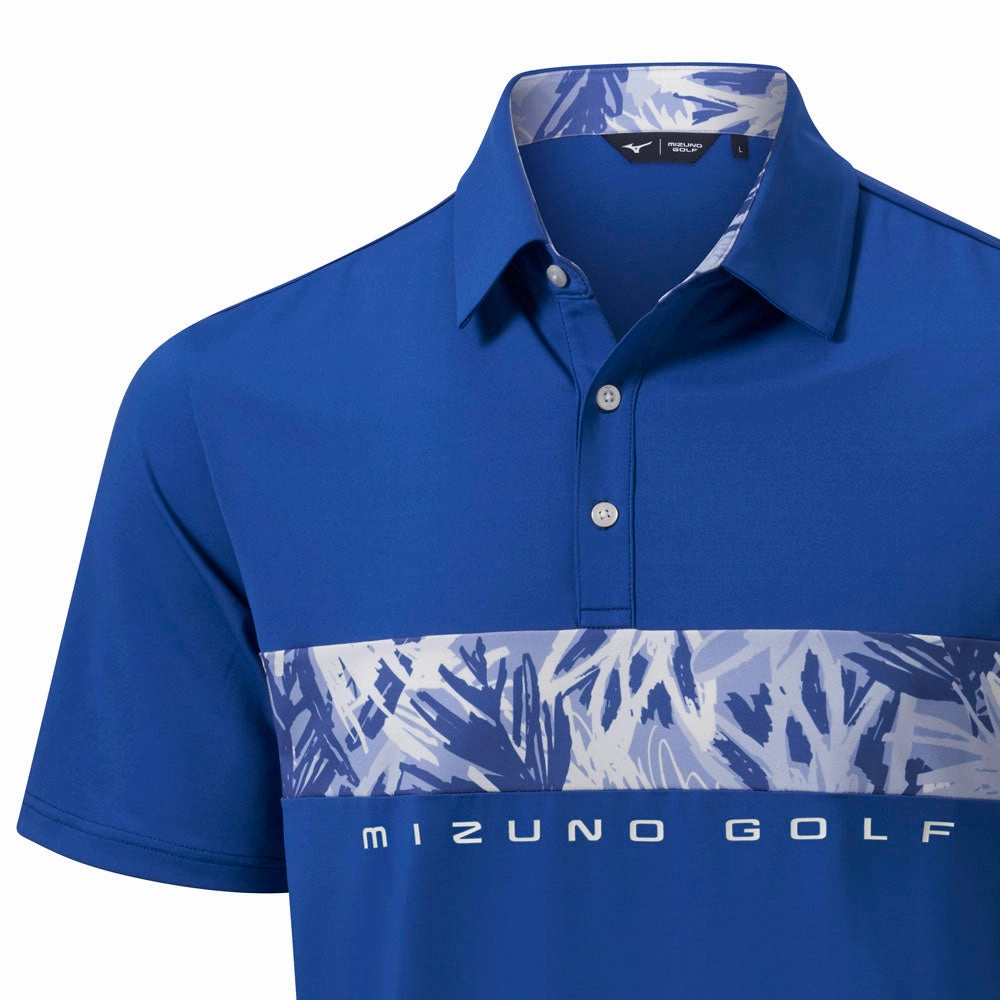 RelaxedFit Unisex versatility Mizuno Cali Stripe Polo Shirt - Blue