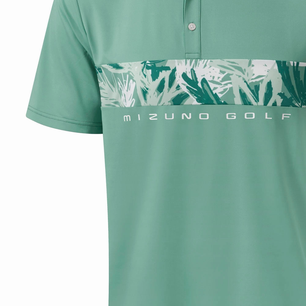 Timeless Design spandex blend Mizuno Cali Stripe Polo Shirt - Canton Green