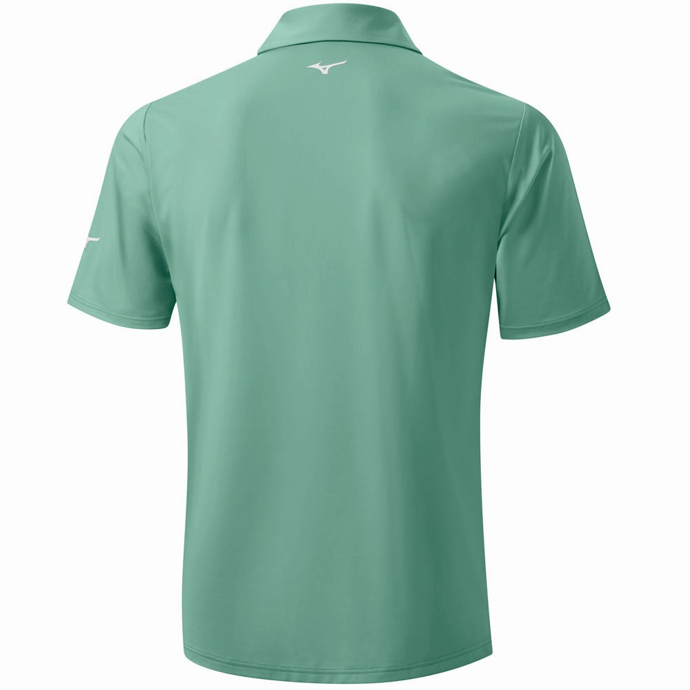 Reinforced Neckline Cozy Fit Mizuno Cali Stripe Polo Shirt - Canton Green