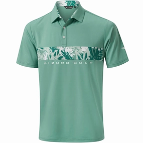 Timeless Appeal Comfortable Style Mizuno Cali Stripe Polo Shirt - Canton Green