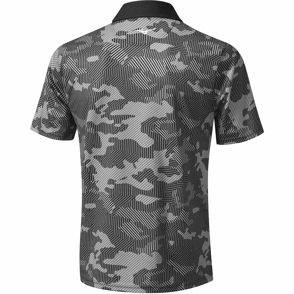 Mizuno Camo Polo Shirt - Black Light Design