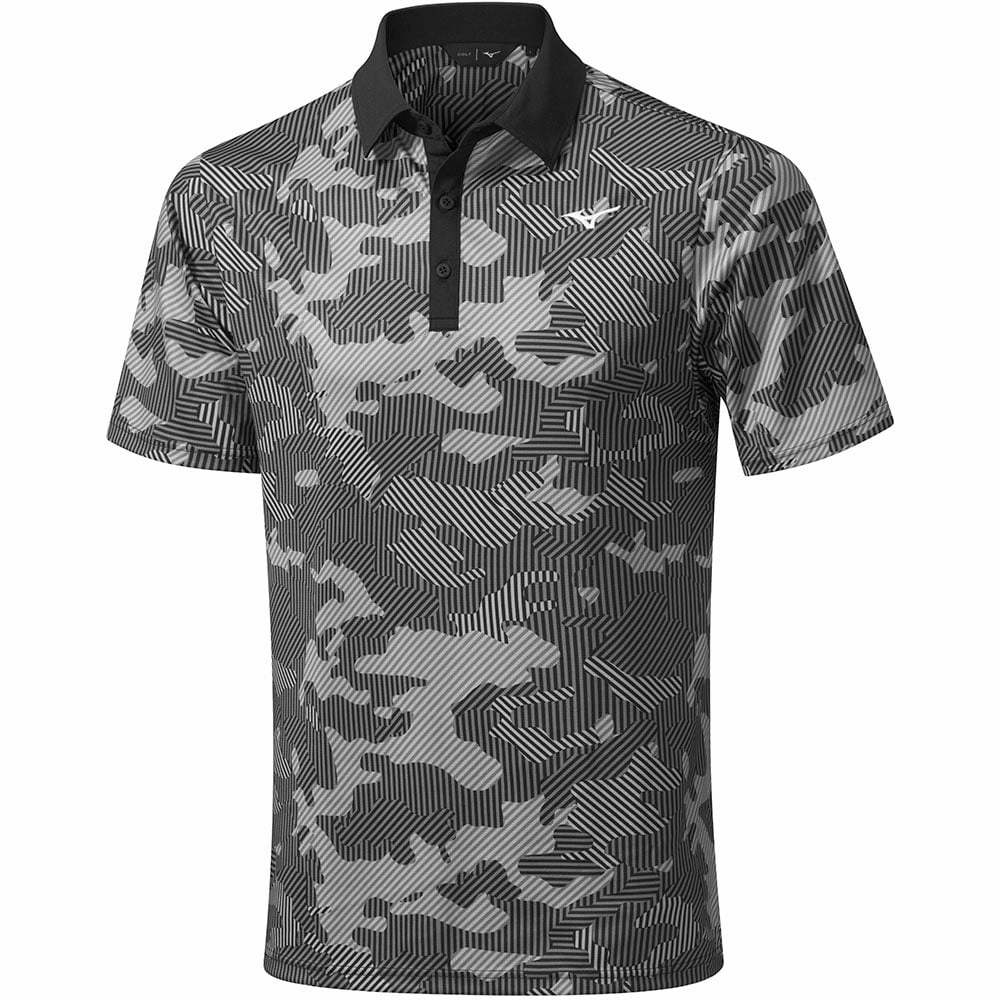 Playful Prints Mizuno Camo Polo Shirt - Black
