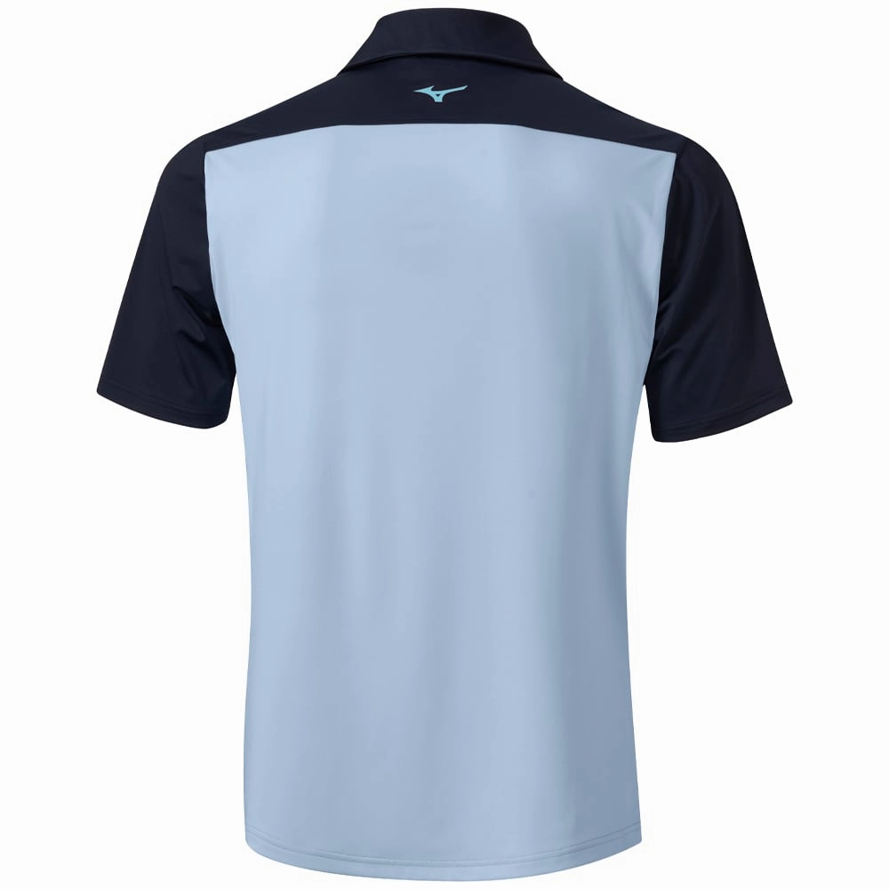 Solid color purity Mizuno Comp Trim Polo Shirt - Dream Blue