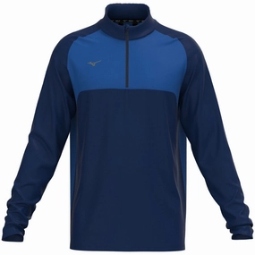product camping suitability Stylish Fit Mizuno Contrast 1/4 Zip Pullover - Navy
