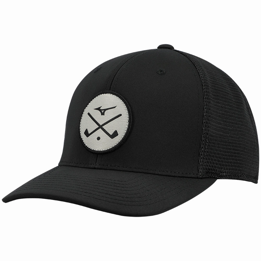Mizuno Crossed Clubs Mesh Cap - Black Daywear Option Anytime Wear