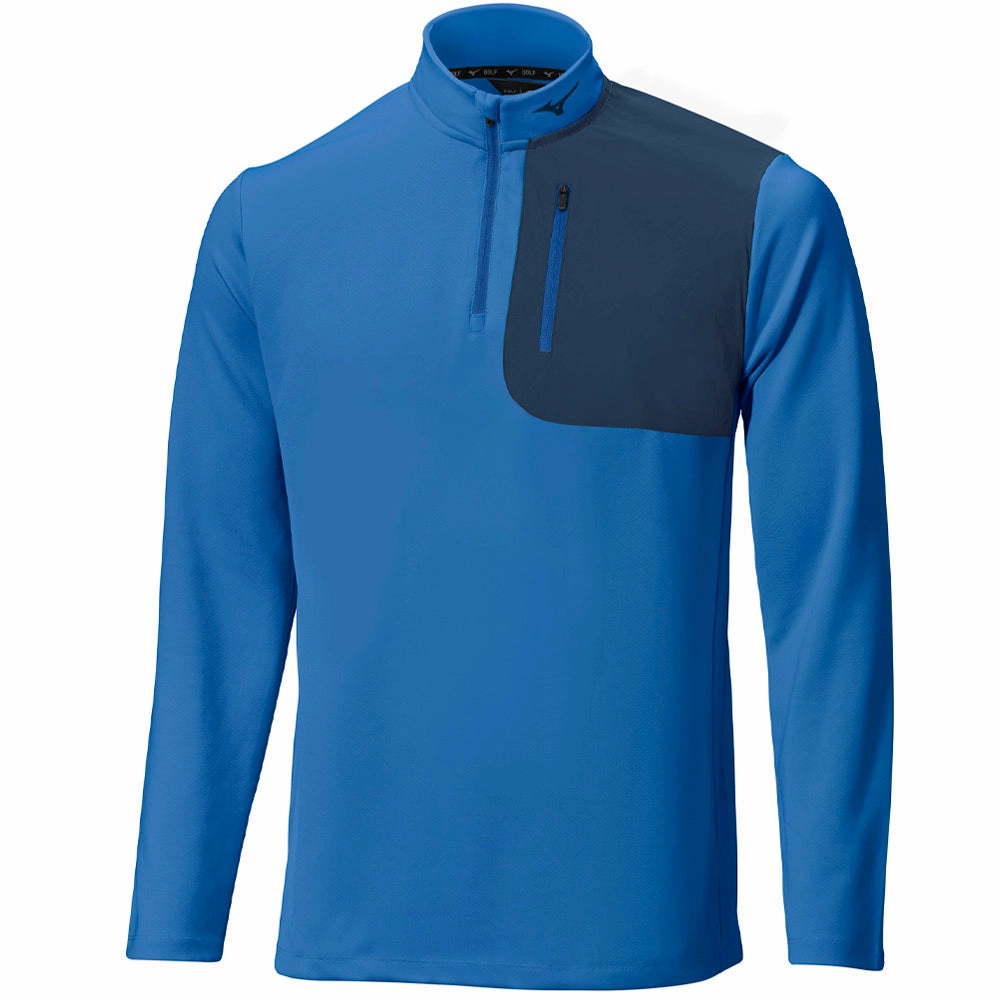 Lightweight Layer Mizuno Essential 1/4 Zip Sweater - Dazzling Blue