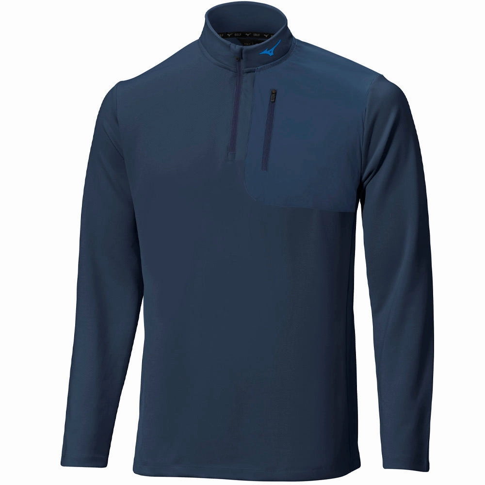 Mizuno Essential 1/4 Zip Sweater - Navy product embroidery artistry