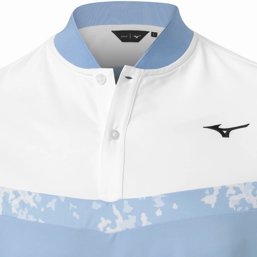 Mizuno Floral GC Polo Shirt - Dream Blue Relaxed Comfort Fit Timeless casual wear