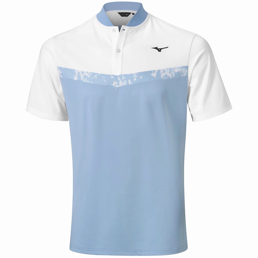 Mizuno Floral GC Polo Shirt - Dream Blue Easy Fit Wear Perfect Style