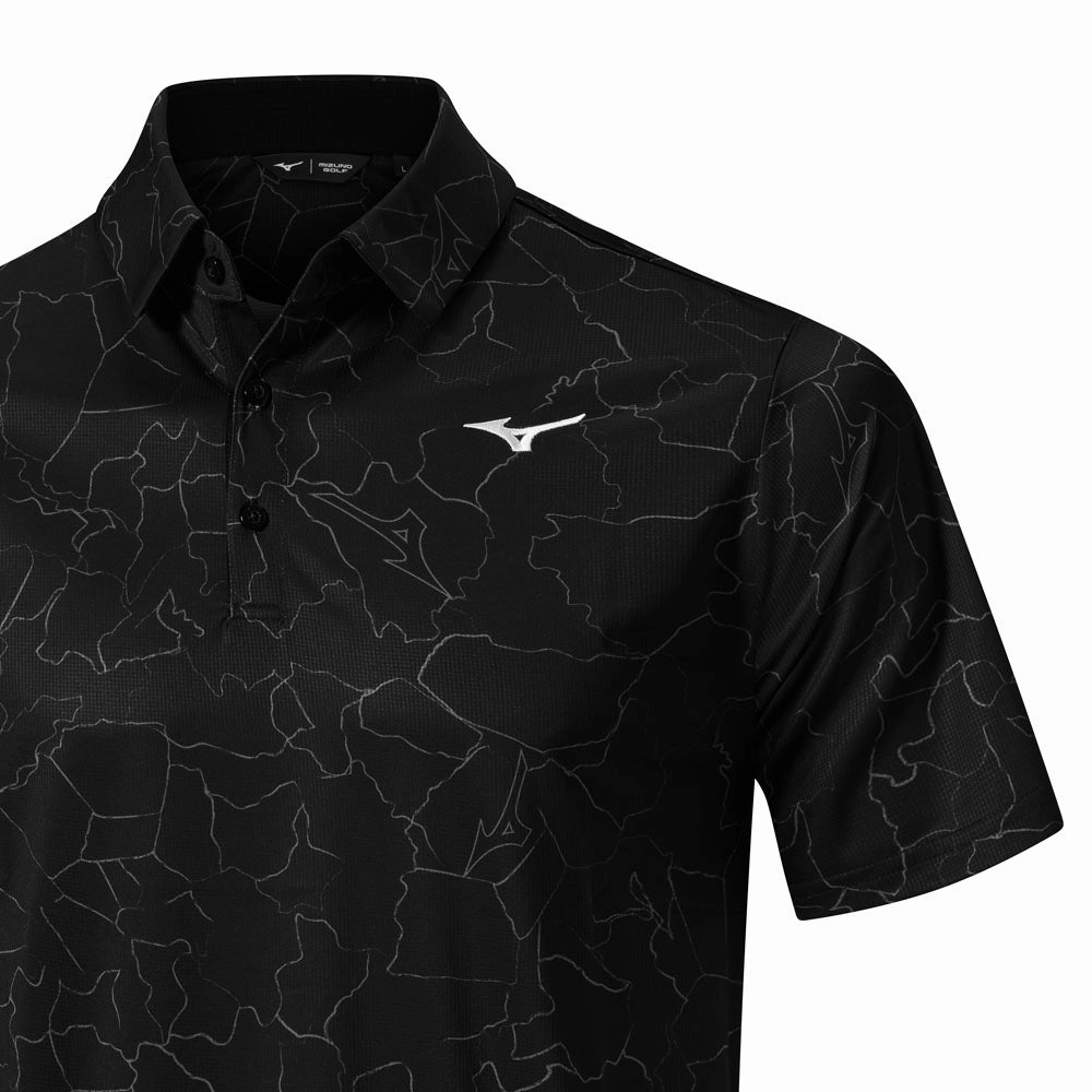 Stylish and Comfortable Mizuno Fragma Polo Shirt - Black