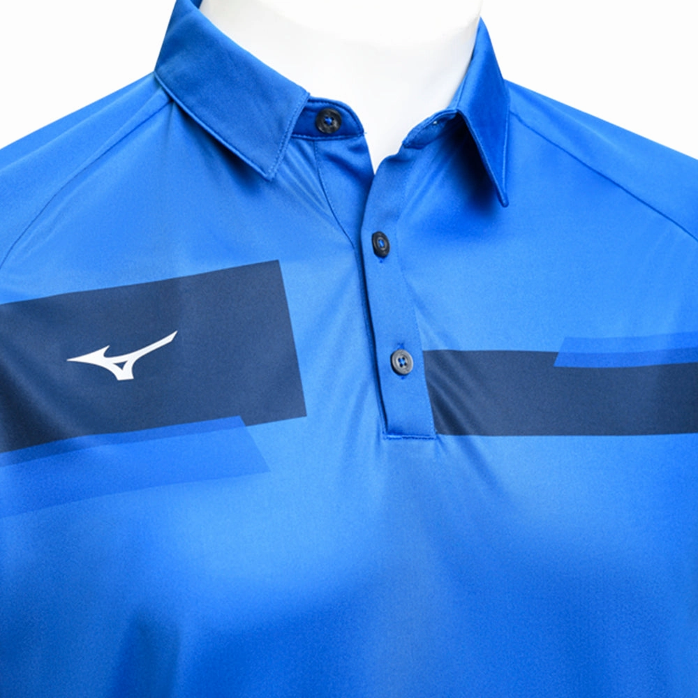 Mizuno Interlock Polo Shirt - Blue Weekend Comfort