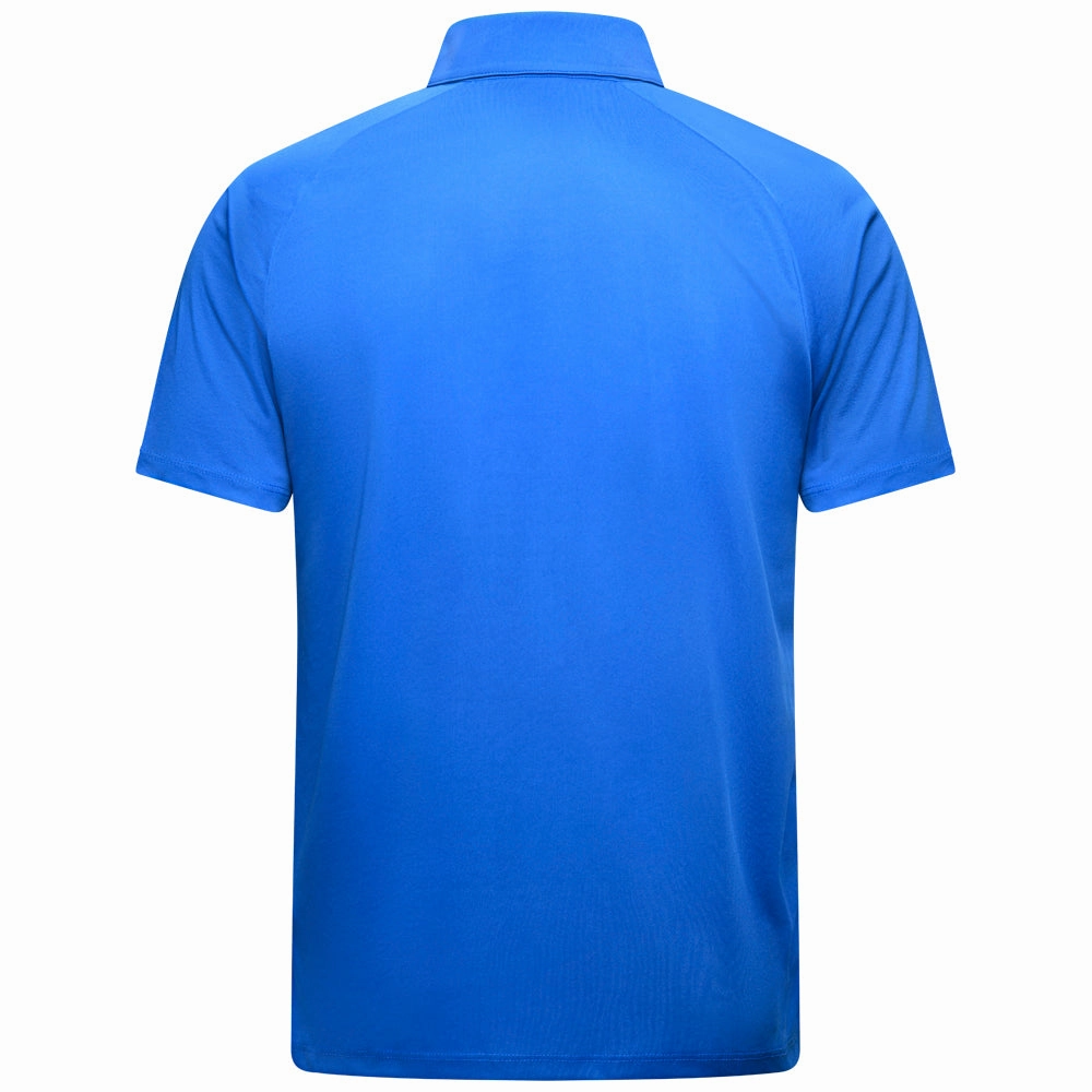 Mizuno Interlock Polo Shirt - Blue Relaxed Fit Cozy Feel