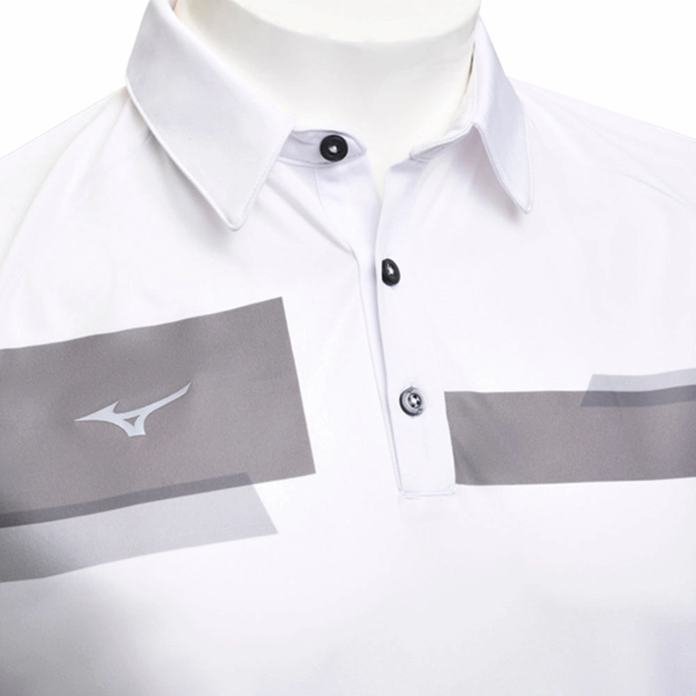 Mizuno Interlock Polo Shirt - White Active Look Smart Casual