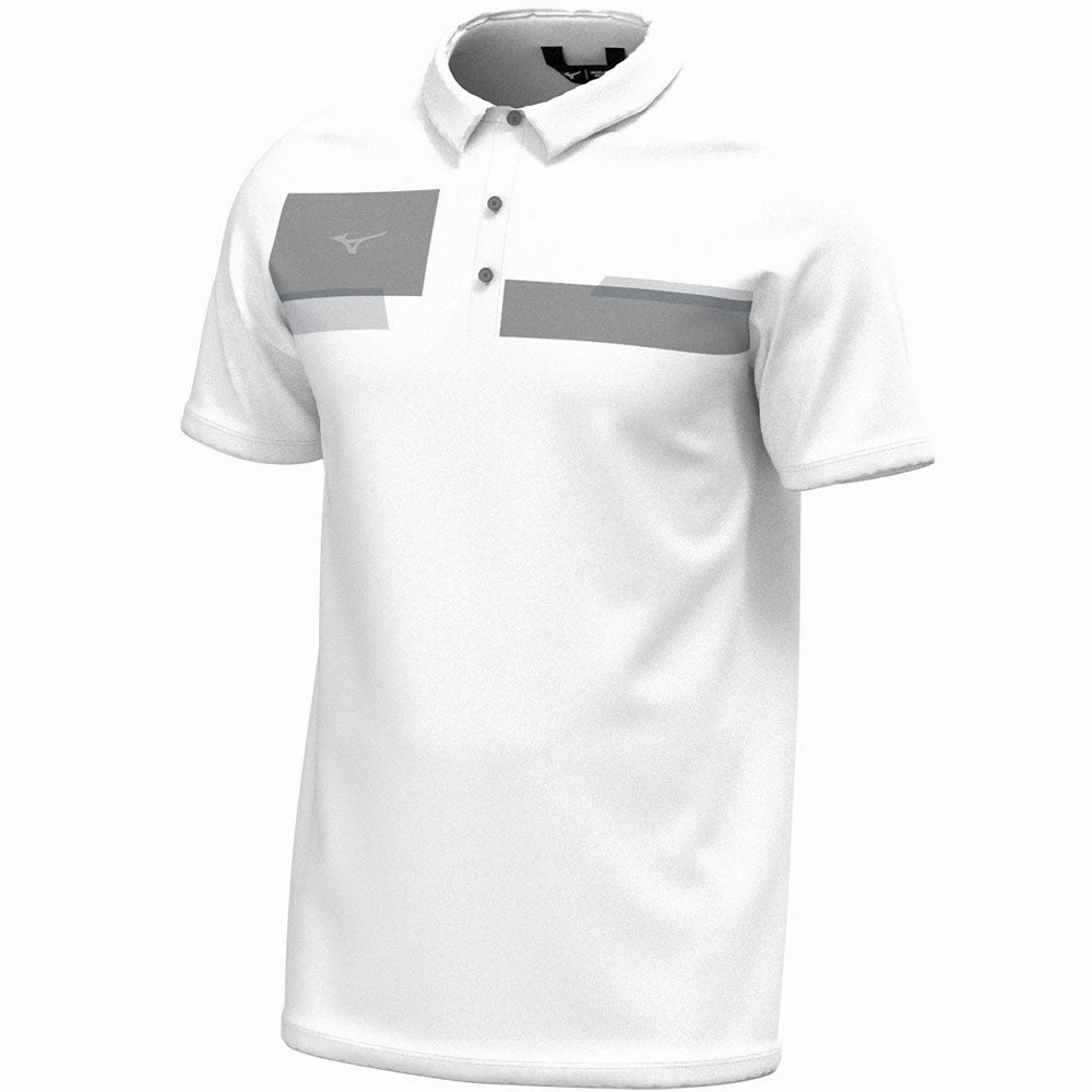 Mizuno Interlock Polo Shirt - White Classic Style Trend