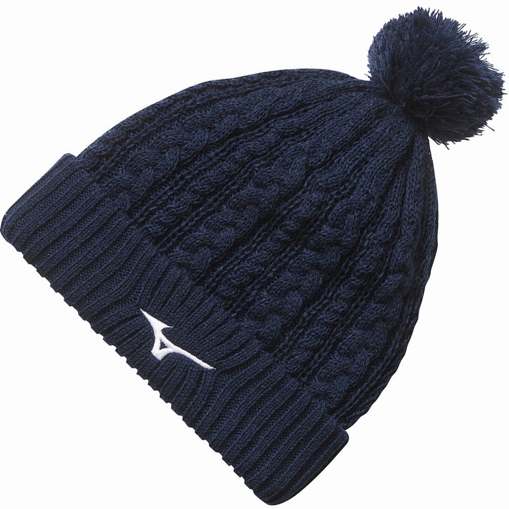 Mizuno Knit Bobble Hat - Navy Streetwear Look Nature Vibes