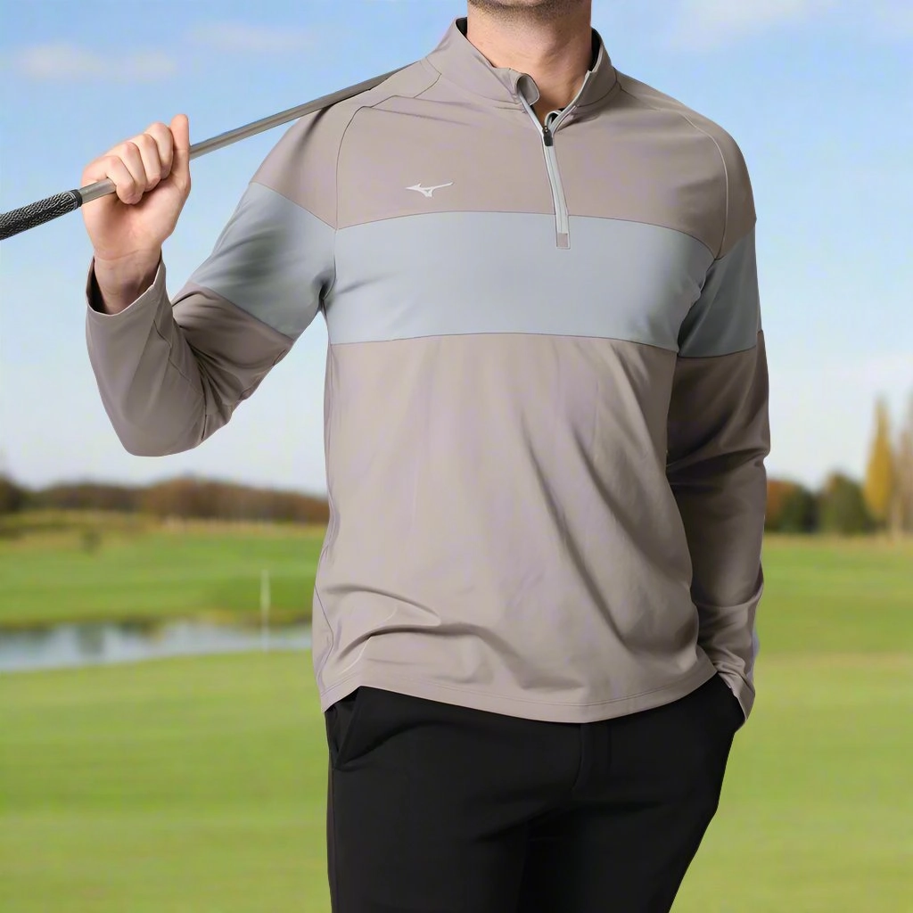 Mizuno Link 1/4 Zip Pullover - Charcoal Warm Fashion