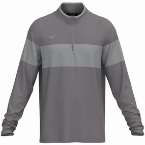 Mizuno Link 1/4 Zip Pullover - Charcoal suitable for workouts