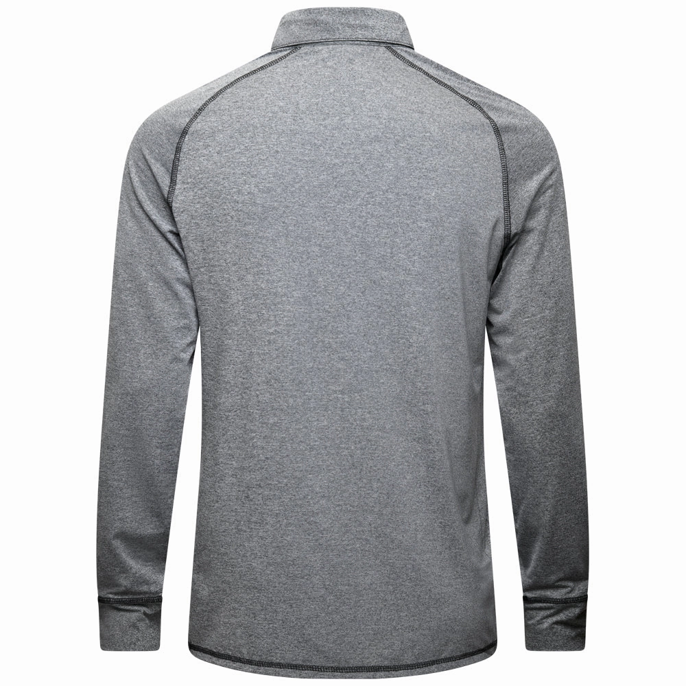 Polka Dot Pattern Mizuno Melange Longsleeve Polo Shirt - Black