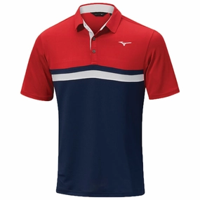 Mizuno Mizuno Quick Dry Horizon Polo Shirt - Red Chill Wear