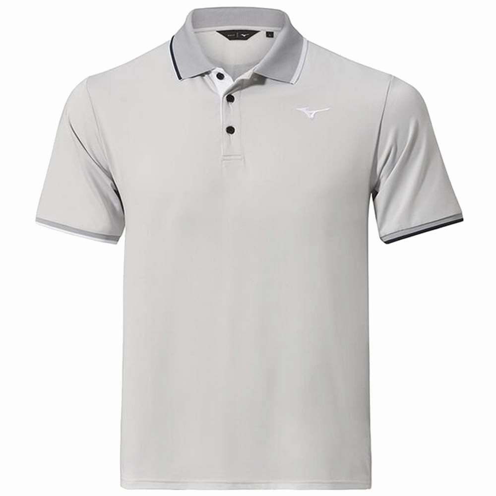 Quick Drying Mizuno Quick Dry Comp Plus Polo Shirt - Light Grey