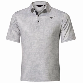 Fade Resistant Print Street Fashion Mizuno Quick Dry Hazard Polo Shirt - Light Grey