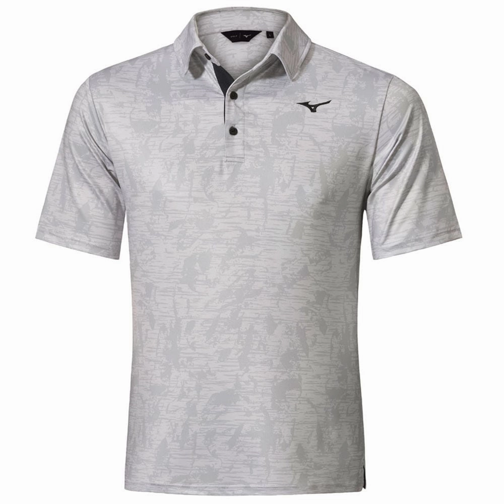 Fade Resistant Print Street Fashion Mizuno Quick Dry Hazard Polo Shirt - Light Grey