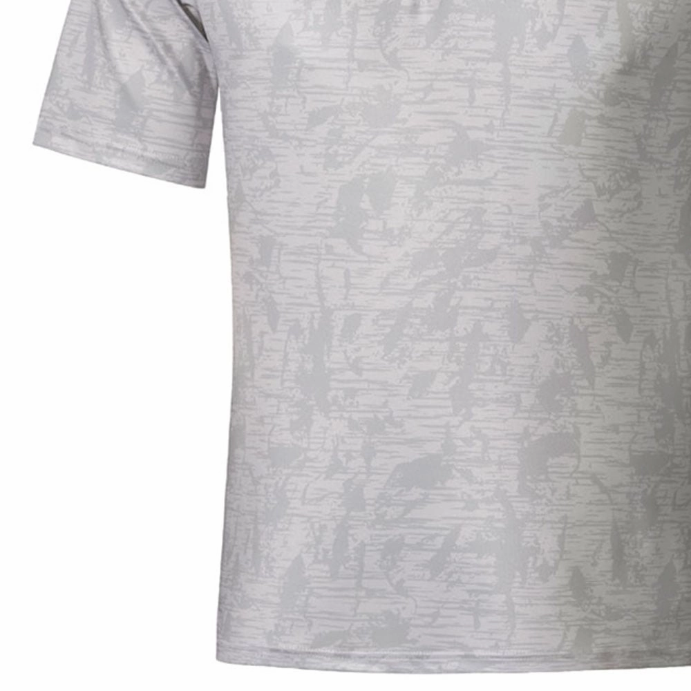 Active Comfort Wear Drop Shoulder Cut Mizuno Quick Dry Hazard Polo Shirt - Light Grey