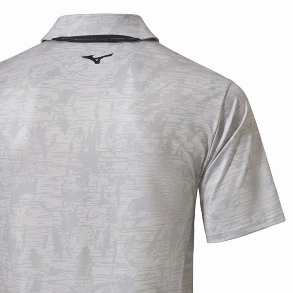 Mizuno Quick Dry Hazard Polo Shirt - Light Grey Smooth Flatlock Stitching
