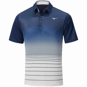 Mizuno Quick Dry Mirage Polo Shirt - Deep Navy Reinforced Shoulder Seams