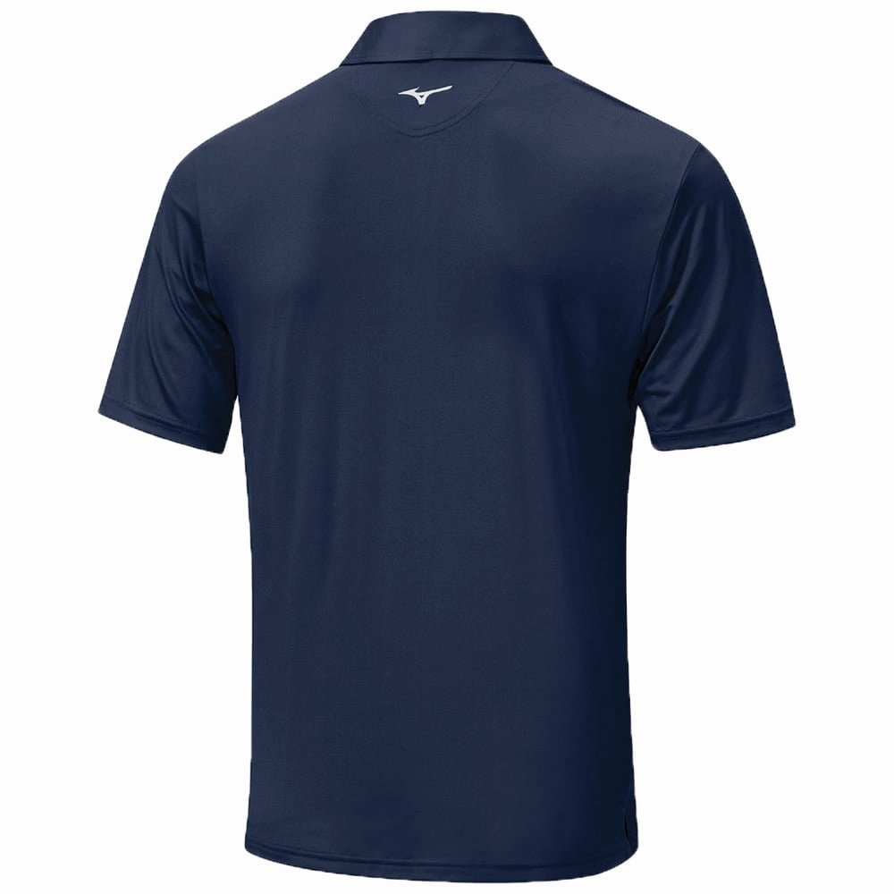 Mizuno Quick Dry Oceanic Polo Shirt - Navy Temperature Regulating Fabric