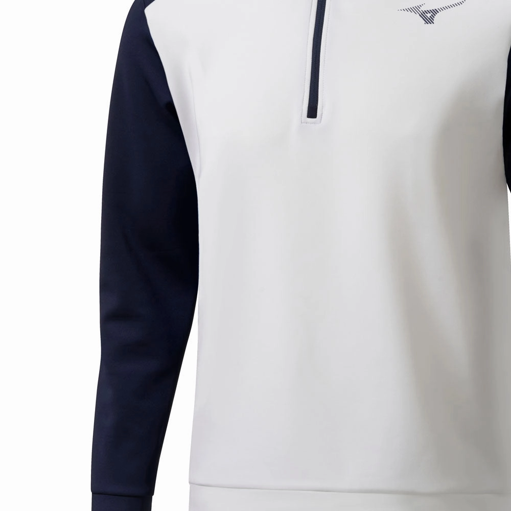 Mizuno RB 1/4 Zip Pullover - White Comfy All Day