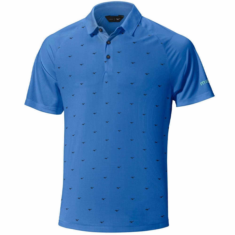 Mizuno RB Polo Shirt - Dazzling Blue Breathable wear Washable fabric